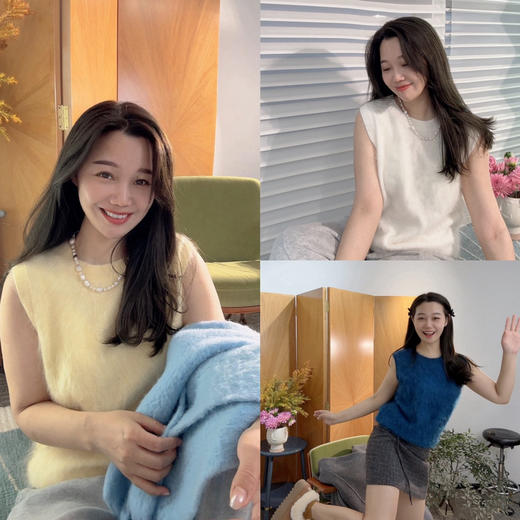 年终特惠 不退不换！！！拉毛纯山羊琎口拉绒工艺背心 商品图0