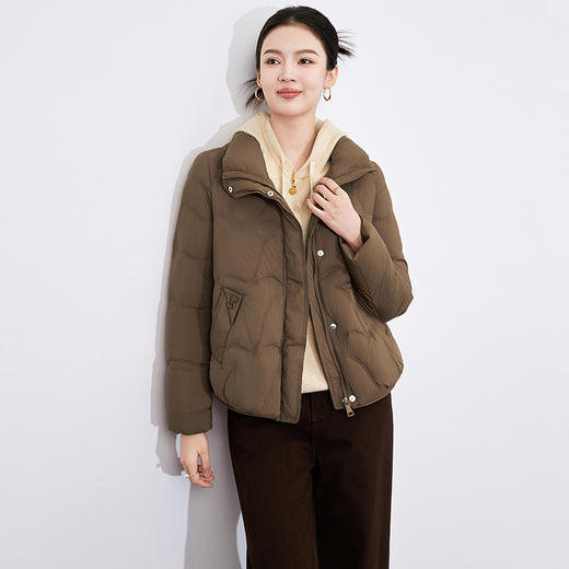 【高货wl】全新升级【铂金会员441/天猫599/差价158】(33650) 洛诗琳新款时尚通勤休闲洋气高领加厚短款羽绒服外套女冬 商品图4