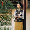 SAINTJOY/上久楷 女式宋锦马甲 中式上衣 中国风 复古 黑金蝴蝶 黑金绿 CY1044207005 商品缩略图4