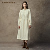 Famecoco范可儿中式小立领棉质加厚高腰长裙复古文艺打底连衣裙FAC8FA009 商品缩略图0