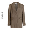 LIZZY早秋老钱风亚麻长袖宽松商务休闲西装外套女767657 商品缩略图4