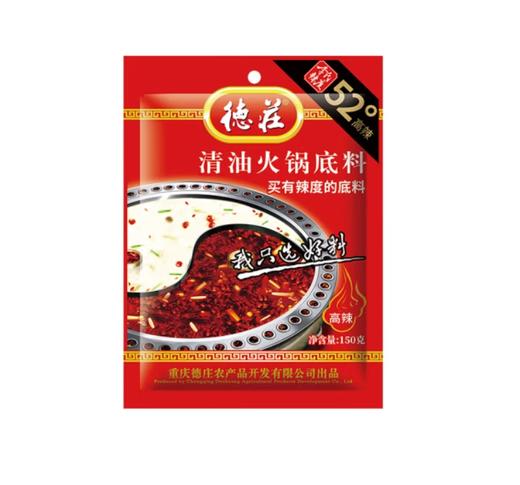 【亚欧超市】德庄特辣清油火锅底料300g/袋 商品图0