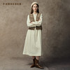 Famecoco范可儿中式小立领棉质加厚高腰长裙复古文艺打底连衣裙FAC8FA009 商品缩略图4