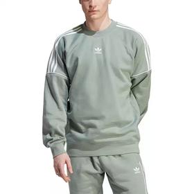 5折【自营】adidas/阿迪达斯  三叶草男子加绒保暖圆领套头卫衣 IB8696