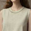 Famecoco范可儿经典奢感绵羊毛混纺圆领无袖背心简约羊毛针织吊带FAC8CA010 商品缩略图3