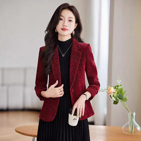 灯芯绒休闲长袖范上衣，时尚女神小西装外套XZ-BY8605
