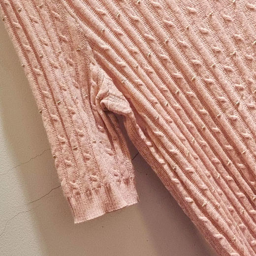 VIVIAN LIU薇薇安刘TD2446311初秋女装新款绣金线套头短袖毛衫 商品图3