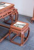红桥红  家具严选  缅甸花梨（大果紫檀）【石面 78 仿故宫文竹 方桌五件套】 商品缩略图8
