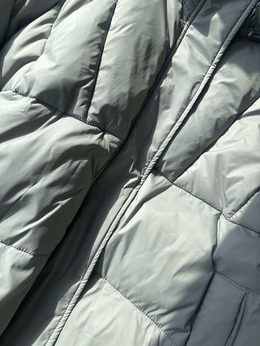 贝壳三 撞色翻领牛仔拼接菱格绗缝棉服大口袋直筒女士棉衣A110431 商品图8