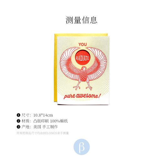 北京仓｜BlackBird LetterPress-awesome-光芒万丈 贺卡［美国设计师］ 商品图5