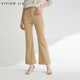 VIVIAN LIU薇薇安刘R2415001梅春女装新款斜插兜显瘦梭织小脚裤