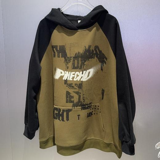 MZ连帽拼色大图长袖卫衣41030（绿） 冬季 144070050321 商品图3