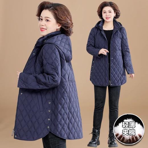 A6066妈妈春秋外套轻薄羽绒棉服加肥加大码中老年人棉衣女奶奶秋冬棉袄 商品图0