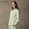 Famecoco范可儿绣花磨毛斜纹衬衣宽松直身慵懒风衬衫简约新中式FAC8BH011 商品缩略图2