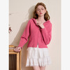 西遇双拉链连帽开衫外套女冬季新款慵懒风简约纯色百搭毛衣D0043976 商品缩略图3
