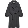 SELFWHO羊毛羊绒双面呢大衣中长款女2024冬季无扣浴袍款宽松外套 商品缩略图3