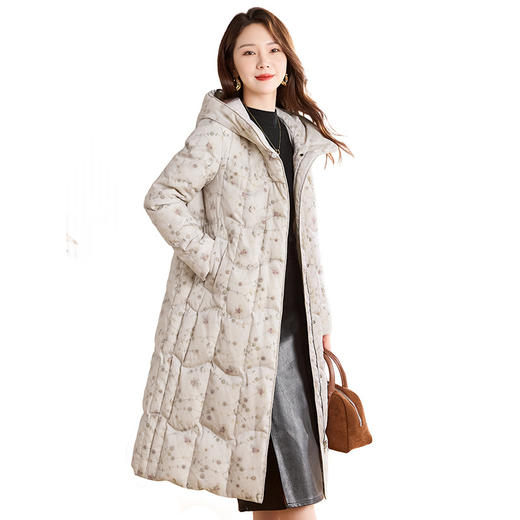 QS-52492799秋冬新中式盘扣羽绒外套显瘦中长款加厚白鸭羽绒服女2799 商品图4