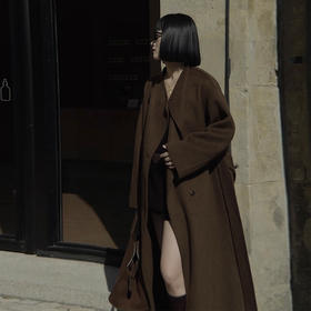 【顺丰包邮】03907 洛诗琳高奢初减澳毛立领骆驼绒长款毛呢大衣247660