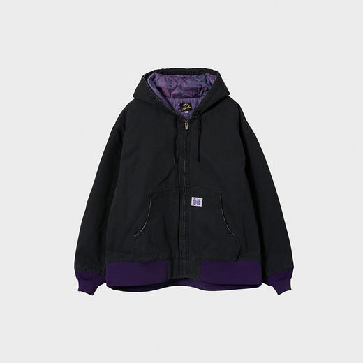 Needles Zipped Work Hoody 水洗破坏加工内胆夹棉连帽工装夹克 商品图4