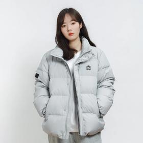 心选丨MLB秋冬男女情侣短款羽绒服/纯色徽标毛领连帽羽绒服 时尚百搭 防风保暖