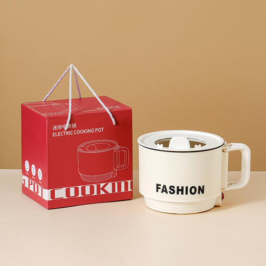 【双耳小煮锅，精美礼盒，安全功率】折叠电煮锅 多功能一体电蒸锅 小电锅火锅 学生宿舍泡面锅礼品锅-QQ 商品图6