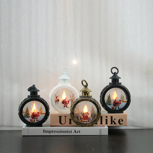 【圣诞节装饰！复古小圆灯】圣诞风灯创意装饰LED小夜灯手提复古小圆灯礼物布置摆件道具。ry 商品图6