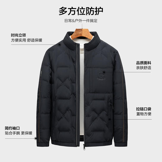 罗蒙秋冬季男装商务休闲立领羽绒服男舒适保暖百搭羽绒服简约外套 商品图10