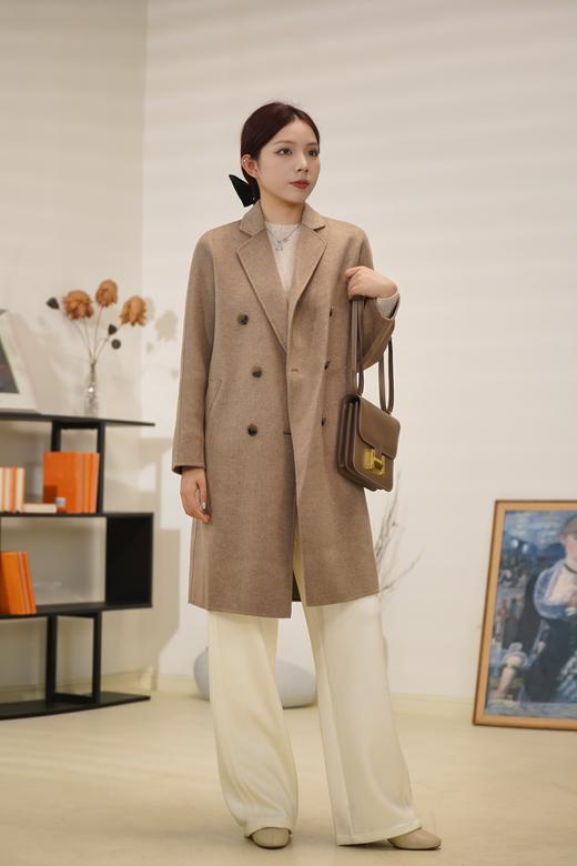 【M2】AM灰咖大衣100%绵羊毛呢外套6C8315290099 商品图1