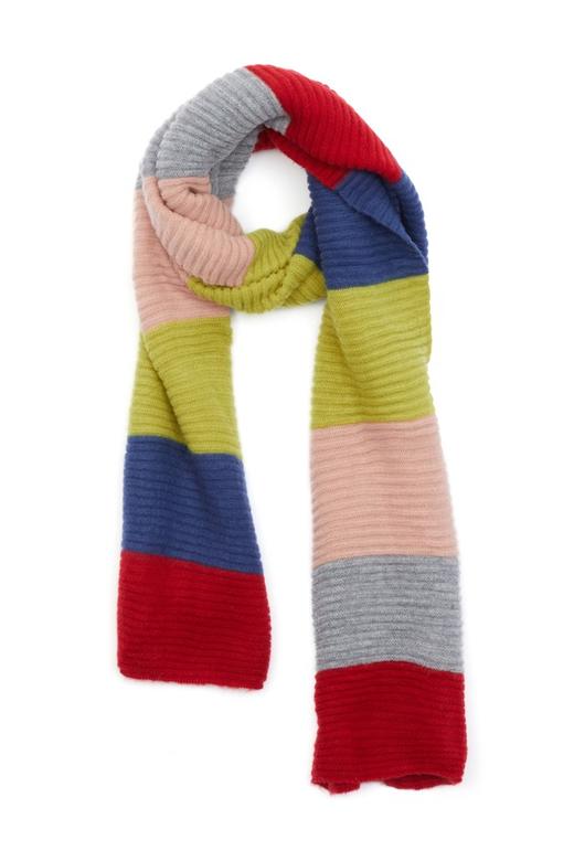 SUMMER & SAGE 条纹拼色针织围巾 4949 商品图1