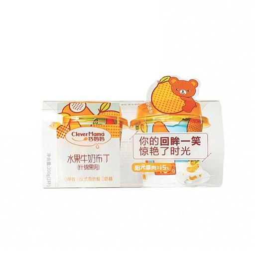 巧妈妈 什锦果肉水果牛奶布丁 200g/盒 商品图0