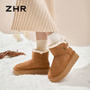 ZHR则则加绒雪地靴女2024冬季新款厚底增高保暖面包鞋东北棉鞋女 商品缩略图3