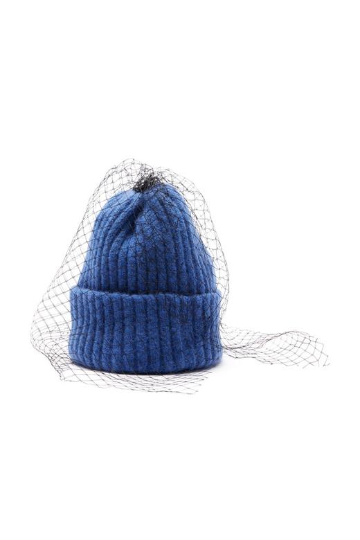 SUMMER & SAGE 网纱蓝色针织帽 5311 商品图1