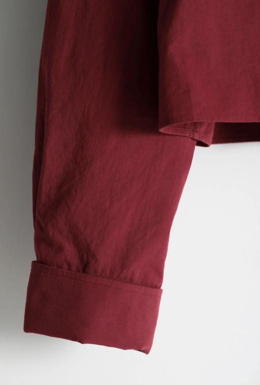 ECOLE DE CURIOSITES 2色短款立领长袖T恤(后背有两枚复古玻璃纽扣) 商品图3