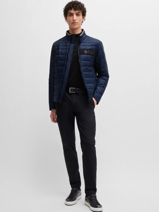 老板 2024秋冬新款 男士 立体饰带轻薄绗缝立领夹克外套 特惠 Z-12066 商品图8