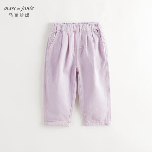 马克珍妮女童萌趣可爱牛仔萝卜裤休闲裤儿童裤子秋装新款241302 商品图2