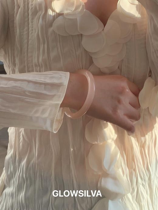 温柔西柚粉 阿富汗玉藕粉手镯 商品图3