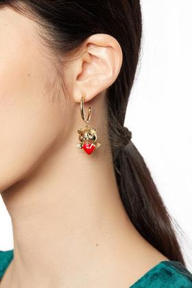 Pop Pinky 金猪爱心拼色耳环 5779