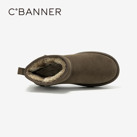 千百度男款雪地靴冬季厚底加绒保暖时尚短靴棉鞋暖暖靴A24724008 商品图2