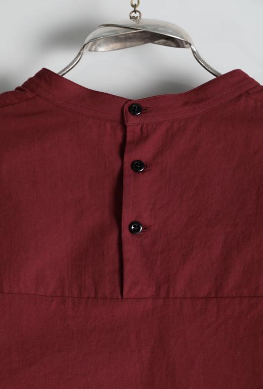 ECOLE DE CURIOSITES 2色短款立领长袖T恤(后背有两枚复古玻璃纽扣) 商品图2