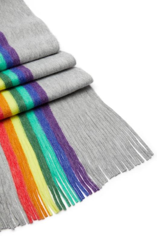 SUMMER & SAGE 彩色条纹流苏围巾 5657 商品图3