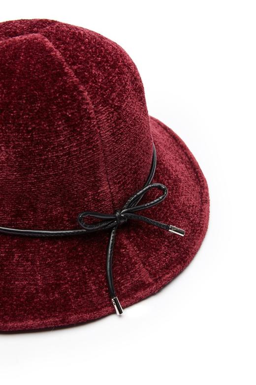 SUMMER & SAGE 复古酒红小盆帽 5687 商品图3