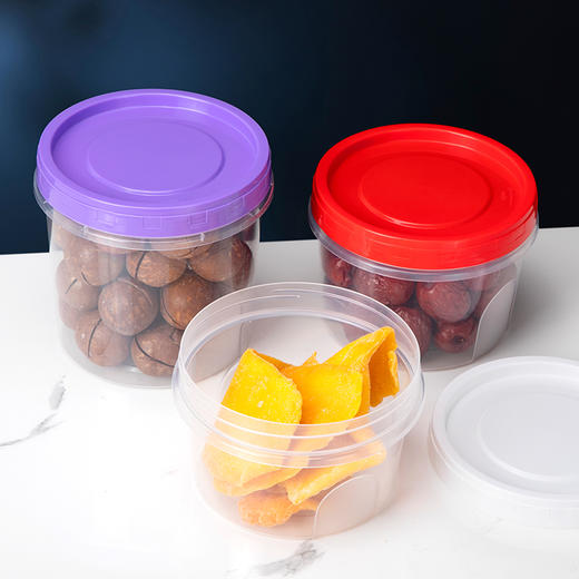 喇叭花密封罐五谷杂粮收纳盒零食坚果豆子干货储存储物罐子圆形 商品图3