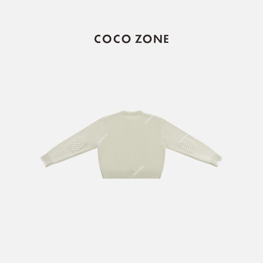 COCO ZONE 圆领长袖螺纹下摆毛针织戴单排扣开衫CC1D2483 商品图1