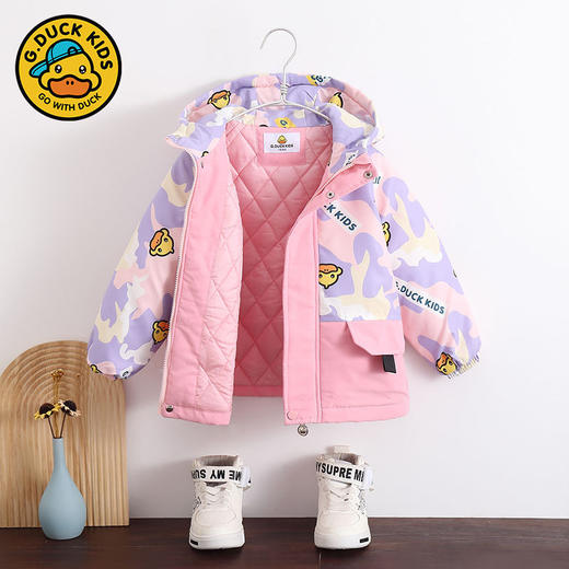 【一衣三穿，个性释放】小黄鸭儿童冲锋衣 羽绒内胆三件套 秋冬新款小黄鸭儿童冲锋衣外套三合一男童 女童童装-QQ 商品图13