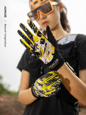 奥尼捷运动保暖手套男冬季户外徒步骑行防风加绒滑雪手套跑步手套M-59