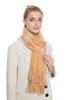 OCTAVIA 米黄格纹流苏围巾 4954 商品缩略图0