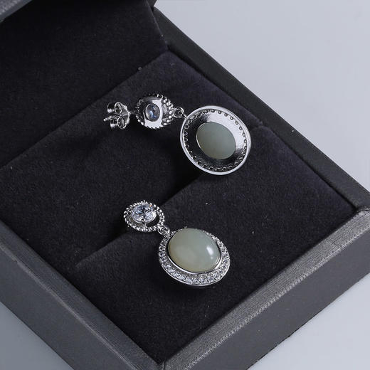 【宏艺珠宝】月漾凝光·银s925耳饰 商品图1