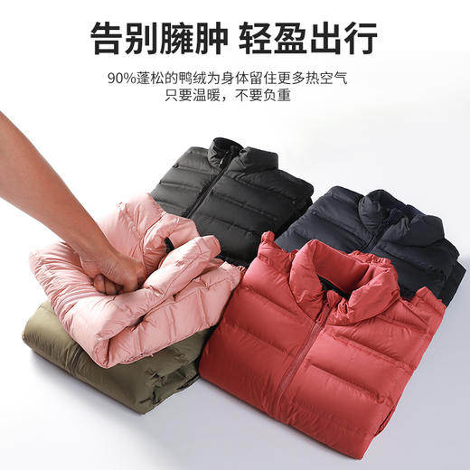 幸运鹿 时尚轻薄排骨羽绒服石墨烯科技锁温 情侣款9623168-69羽绒服 商品图1