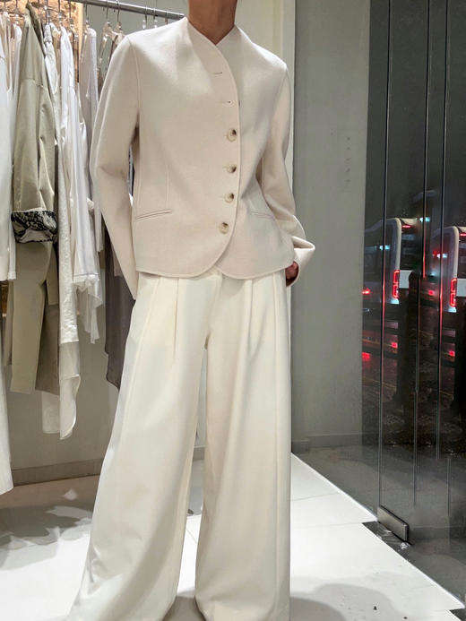 Puree｜#0728 弧形短上衣 [ 灰 / 白 / 绿] 商品图3