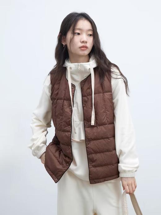 步履不停/4C14045C/无领保暖内搭轻薄羽绒小马甲外套 商品图1